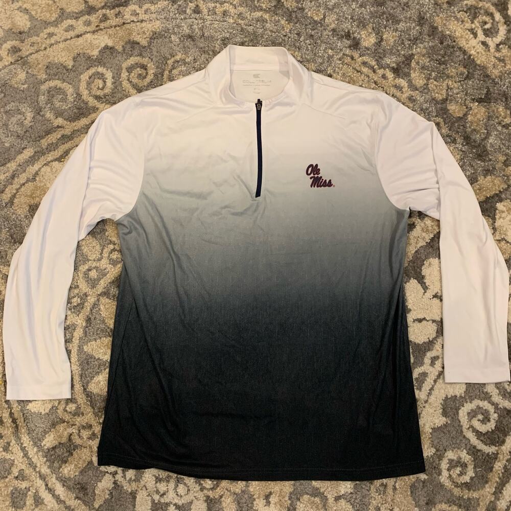 Ole Miss Rebels NCAA x Colosseum 1/4 Zip Ombre Pullover Men's Size XXL